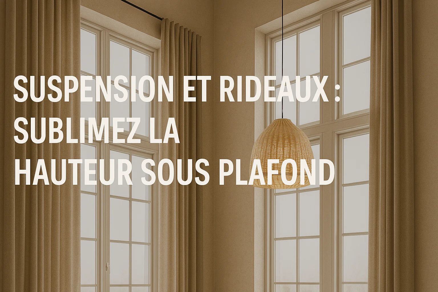 Suspension et rideaux : Sublimez la hauteur sous plafond